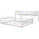 preview thumbnail 12 of 10, White Twin XL Over Queen Bunk Bed, Pine Wood Detachable Bed Frames