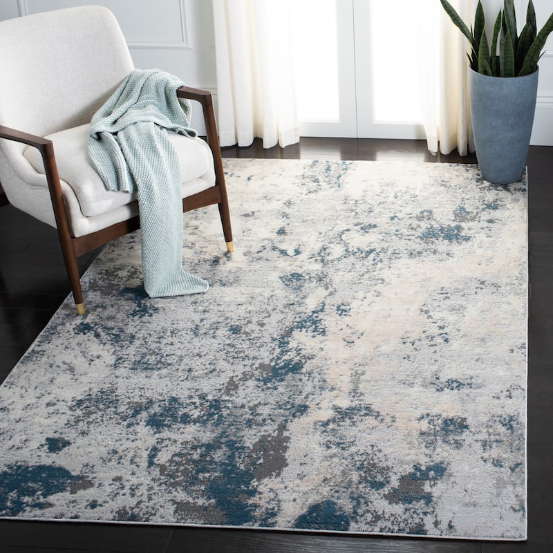 SAFAVIEH Lagoon Gesine Modern Area Rug - 8' x 10' - Grey/Turquoise