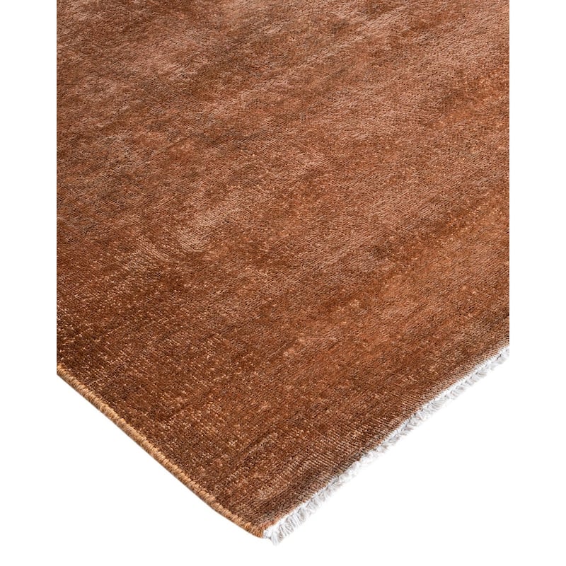 Overdyed, One-of-a-Kind Hand-Knotted Area Rug - Gold - 8' 0" x 10' 2"