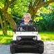 preview thumbnail 11 of 29, EROMMY Motorized Kids Ride on Jeep Car, 12V 4.5AH Battery Powered Electric Vehicle with 2.4G Remote Control, Light and Music White - 5-7 Years