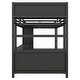 preview thumbnail 39 of 50, All-in-One Metal Loft Bed with L-Shaped Desk & Wardrobe, Bedrooms Bed Frame with Storage Cubes, Shelves, Full-Length Guardrails