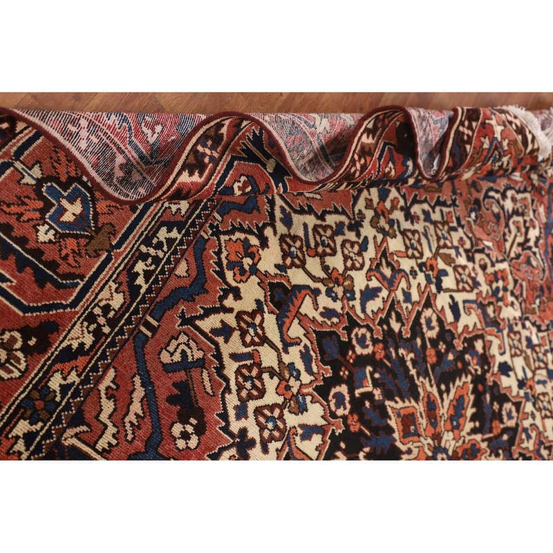 Bakhtiari Persian Vintage Rug Hand-Knotted Wool Carpet - 10'0"x 12'6"