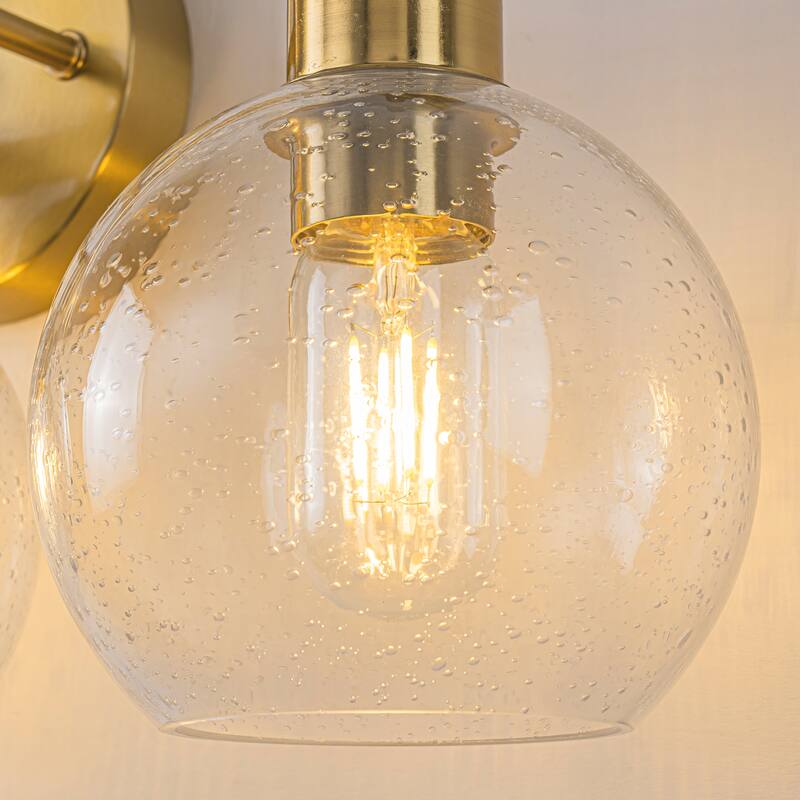 Starsky Modern 3-Light Dimmable Vanity Light with Seeded Glass Globes