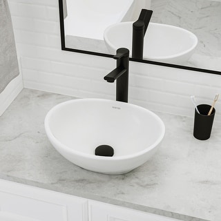 Karran Valera 16" Vitreous China Vessel Bathroom Sink in White