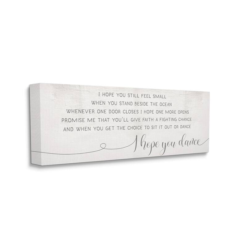 Stupell Faith Fighting Chance Phrase Romantic Dance Quote Canvas Wall Art - 17 x 40