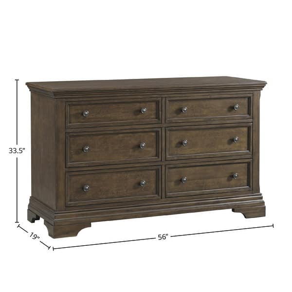 dimension image slide 0 of 2, Olivia 6-Drawer Dresser