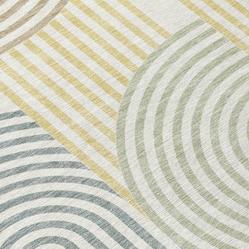 Machine Washable Indoor/ Outdoor Modern Basehor Chantille Rug