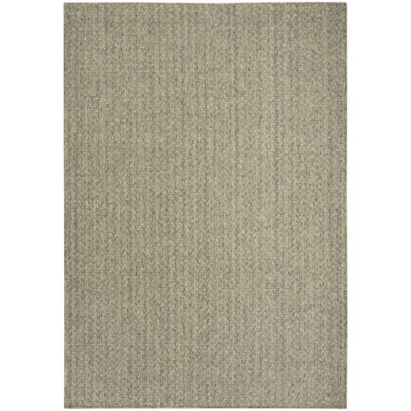 Nourison Tulum Indoor/Outdoor Chevron Area Rug - 5'3" x 7' - Olive