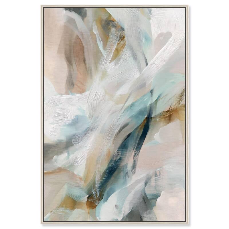 Whispering Colors I Canvas by Art Remedy - Silver - 24" x 36"