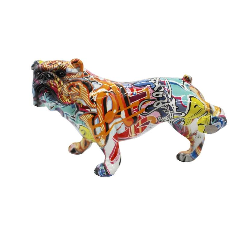 Interior Illusions Plus Street Art Bull Dog with Leg Up - 10.5" long