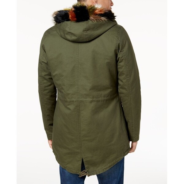green fur lined parka