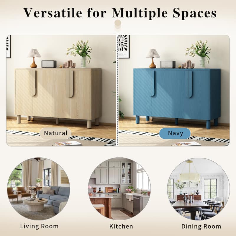 4-Door Buffet Cabinet with Storage