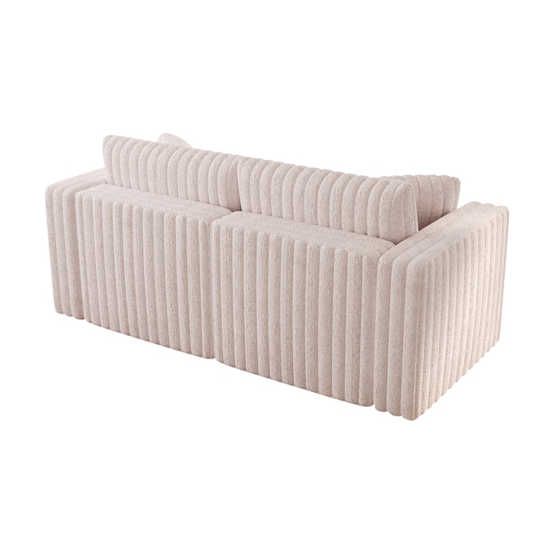 75.6" Soft Modular 2-person Sofa - Highly Comfortable with Distinctive Design. Perfect for Bedroom & Living Room.Light