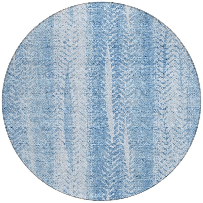 HomeRoots Botanical Leaves Transitional Rectangle Outdoor Rug