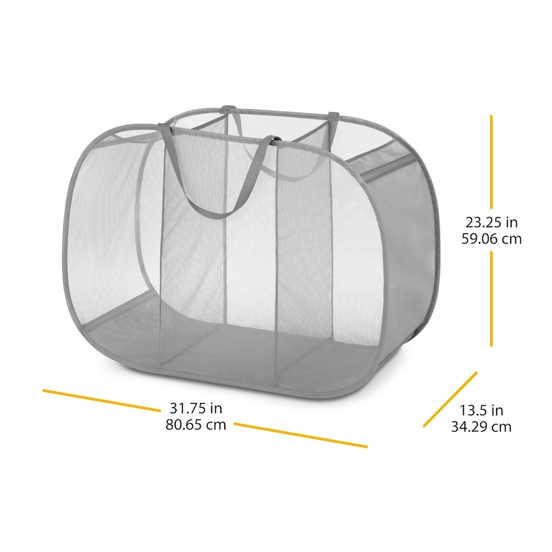 Whitmor Pop & Fold Laundry Sorter - Paloma Gray
