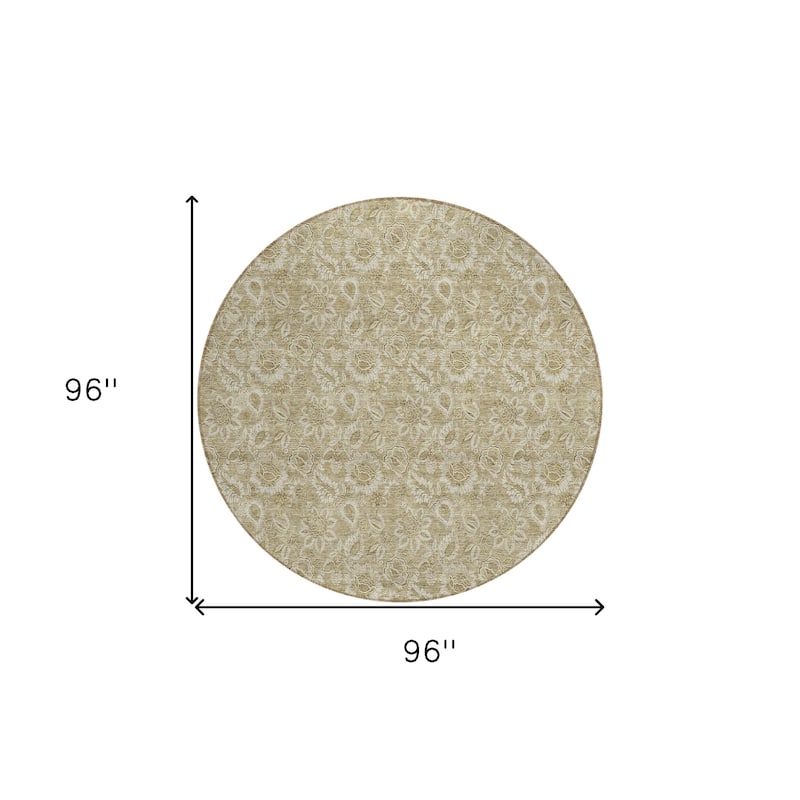 HomeRoots Floral Transitional Rectangle Outdoor Rug