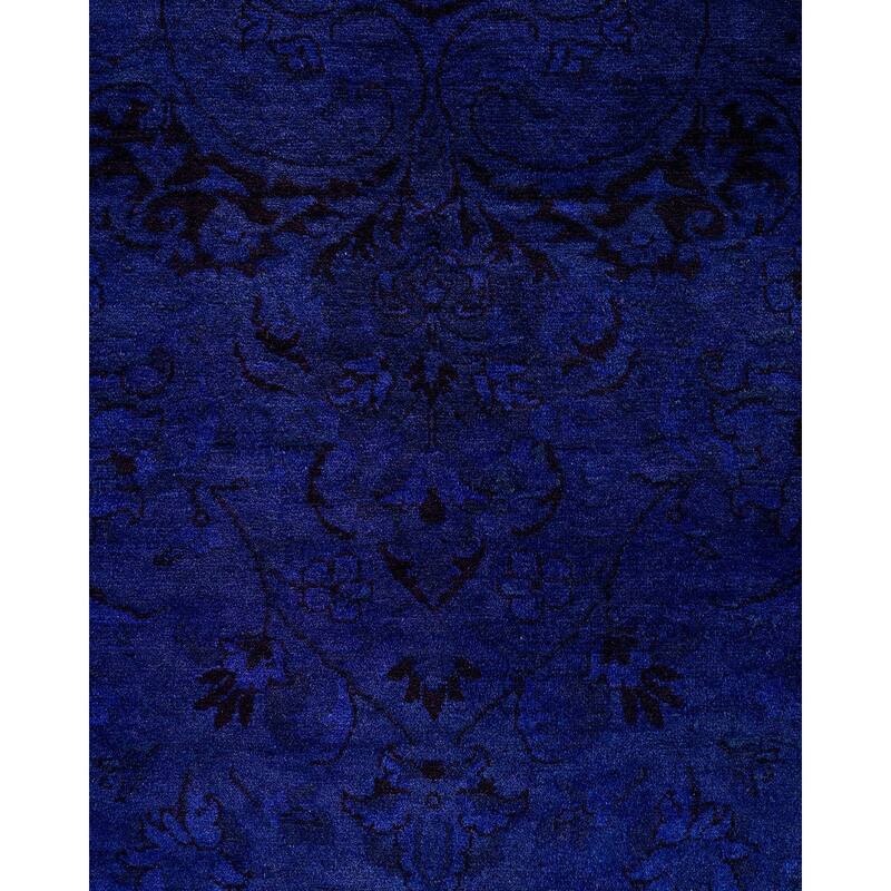 Fine Vibrance, One-of-a-Kind Hand-Knotted Area Rug - Purple, 9' 2" x 12' 4" - 9' 2" x 12' 4"