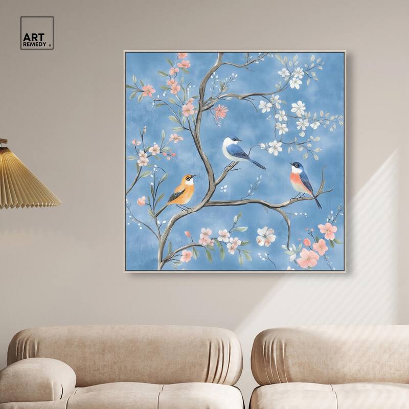 Birds in the Branches II Canvas by Art Remedy