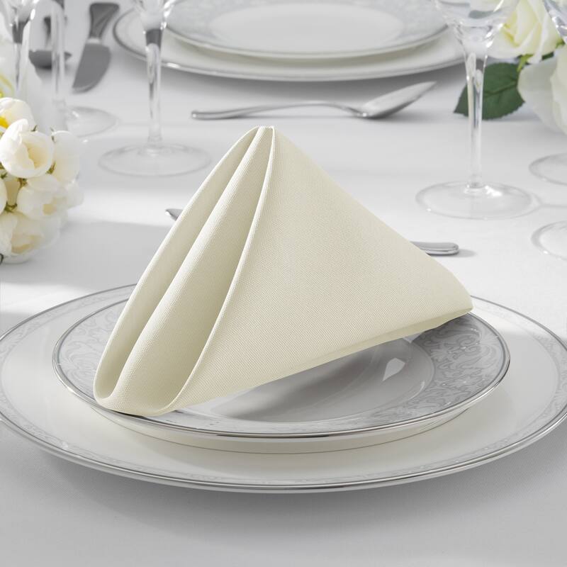 12 Pack 20 Inch Polyester Cloth Dinner Napkins for Party Restaurant