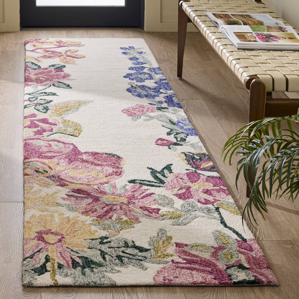 SAFAVIEH Handmade Jardin Felismina Floral Wool Rug