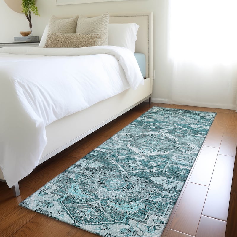 Machine Washable Indoor/ Outdoor Chantille Traditional Boho Rug