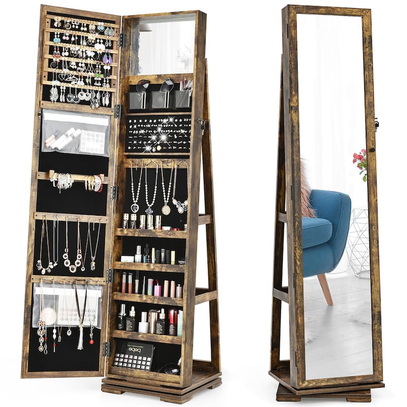 Armoire Jewelry Cabinet Standing Jewelry Organizer