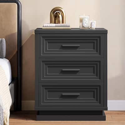 Bedroom Nightstand with 3 Drawers Bedside Table End Tables Living Room