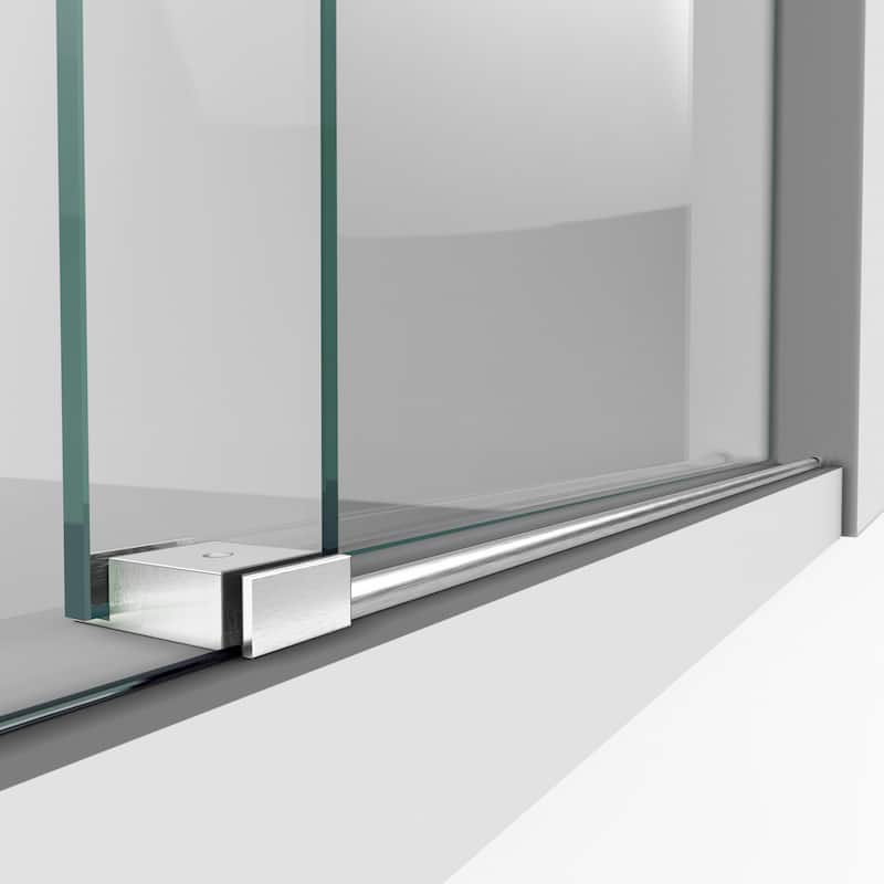 DreamLine Enigma-XO 44-48 in. W x 76 in. H Fully Frameless Sliding Shower Door - 44" - 48" W