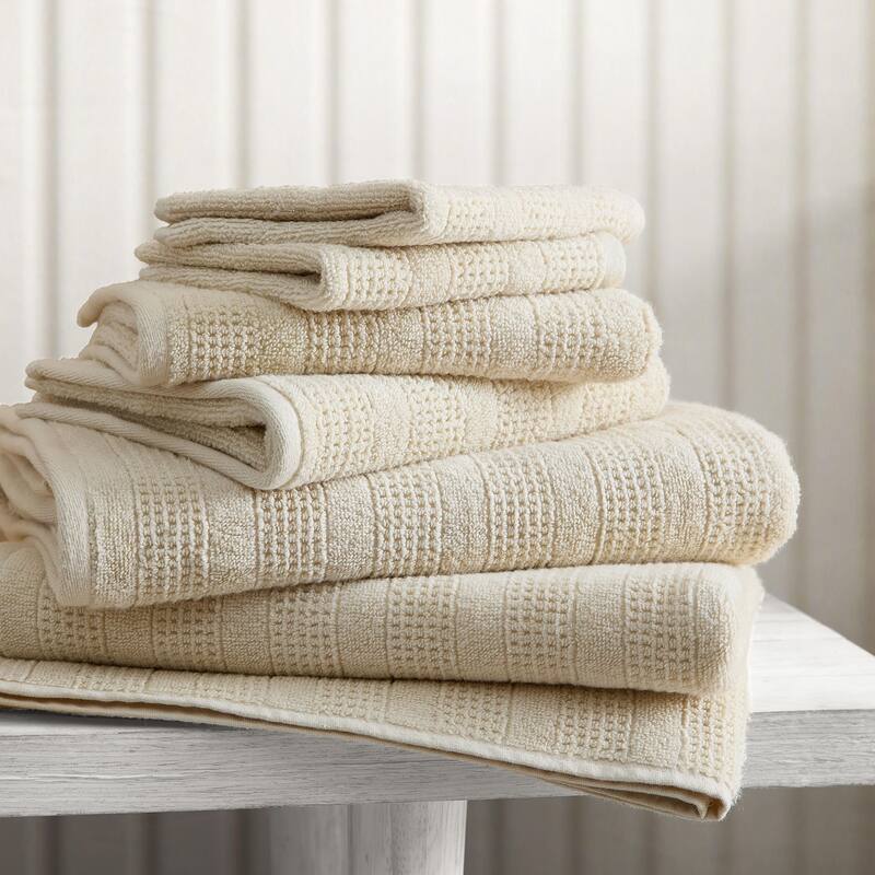 Martha Stewart Bedford Cottage 100% Cotton 6 Piece Towel Sets (Bath Towel/Hand Towel/Washcloth) - 6 Piece