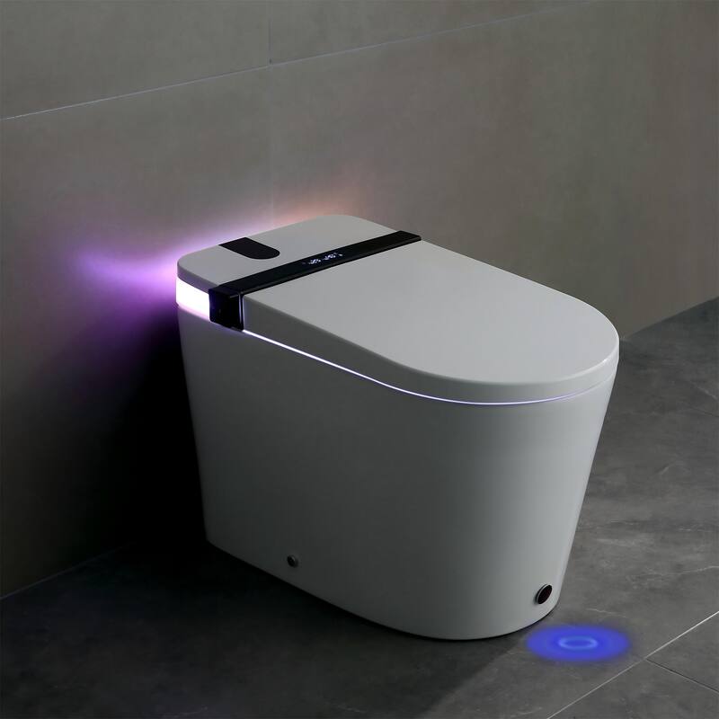 Smart Toilet with Auto-Open Lid & Foot Sensor