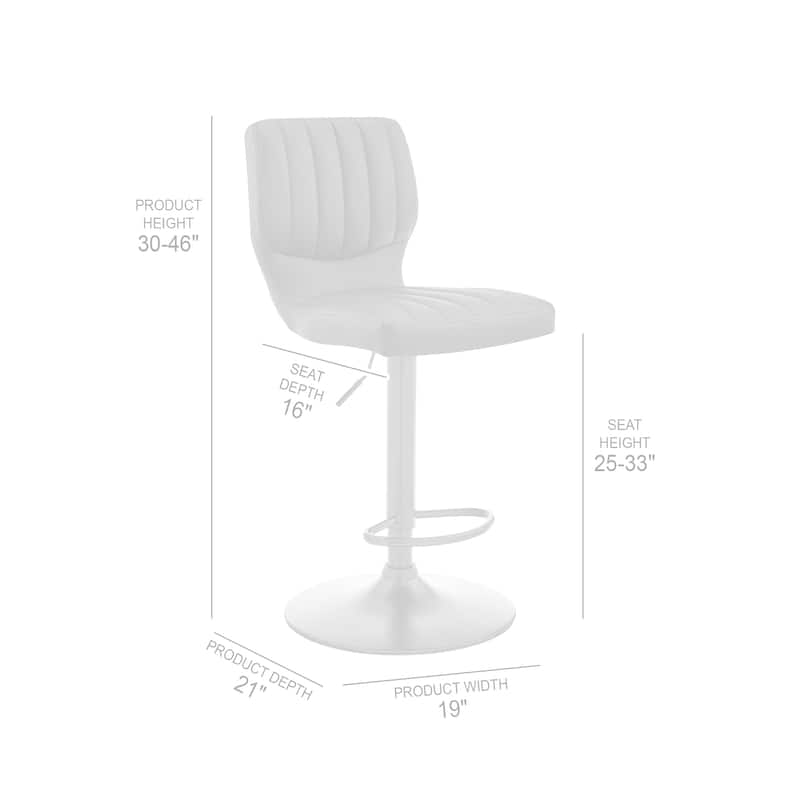 Bardot 25" Adjustable Swivel Bar Stool