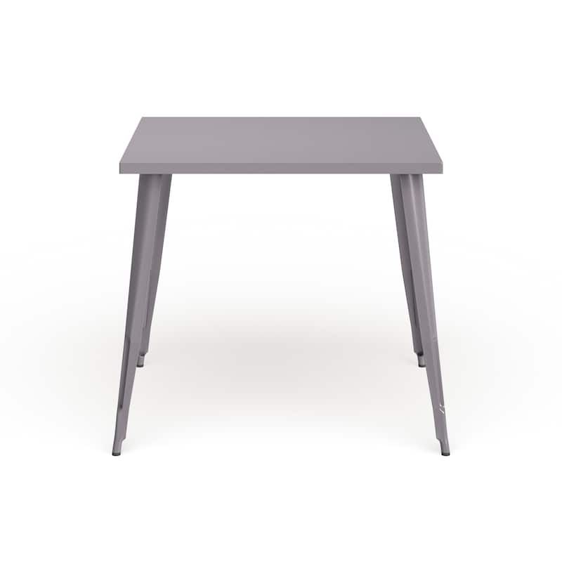 35.5'' Square Metal Indoor-Outdoor Table - 35.5"W x 35.5"D x 29.75"H