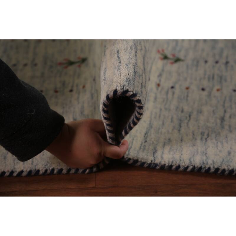 Tribal Gabbeh Indian Area Rug Handmade Wool Carpet - 8'0"x 11'6"