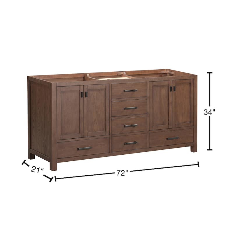 Avanity Modero 72 in. Double Bathroom Vanity Cabinet - 72"W x 21"D x 34"H
