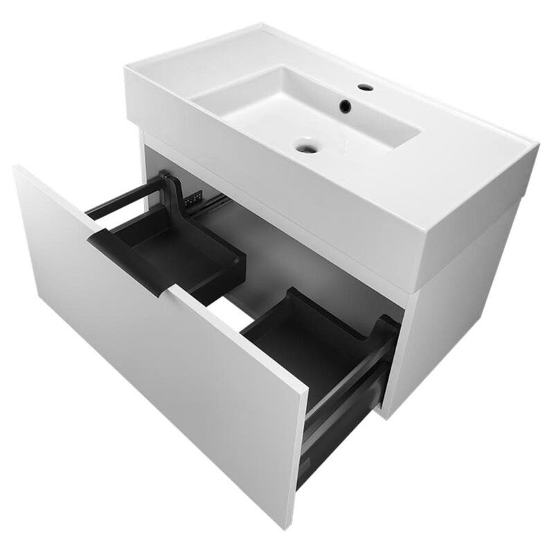 Nameeks Derin-3217-W-S Derin 32" Wall Mounted Single Basin Vanity Set
