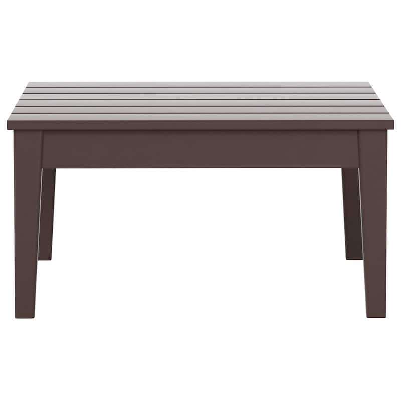Polytrends Shoreside HDPE Eco-Friendly All Weather Square Modern 32" Conversation Table
