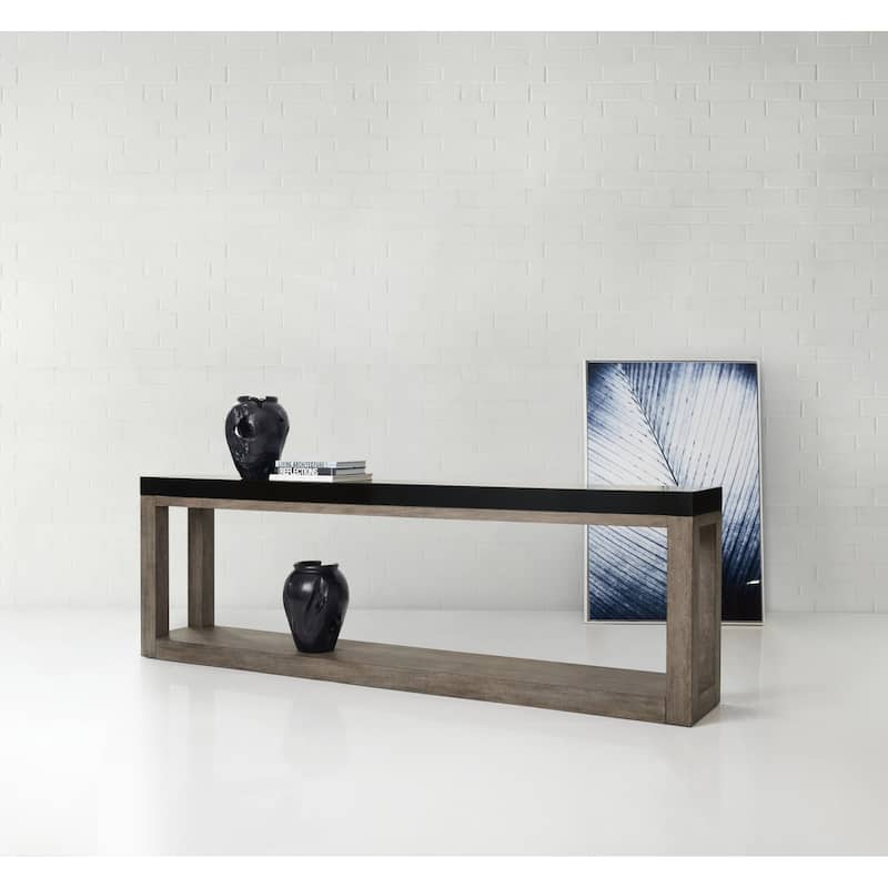 Hooker Furniture Vienna 17" Long Oak and Rubberwood Console Table from