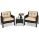preview thumbnail 3 of 4, 3-piece PE Rattan Wicker Outdoor Patio Furniture Set