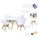 preview thumbnail 7 of 8, Gymax 5 PC Kids Round Table Chair Set with 4 Arm Chairs White