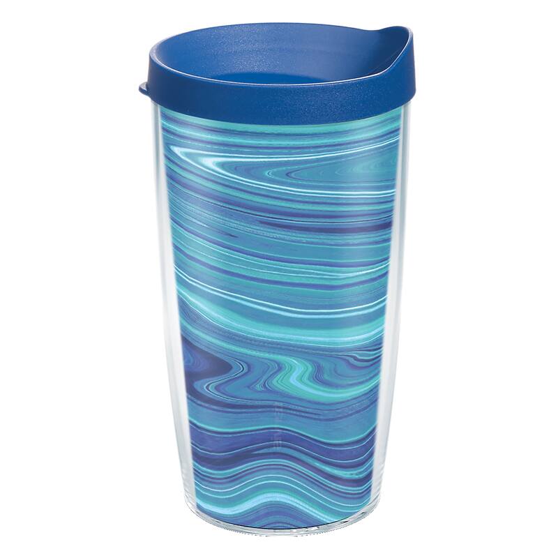 Tervis Aqua Agate Made in USA Double Walled Insulated Travel Tumbler, Classic - 16oz
