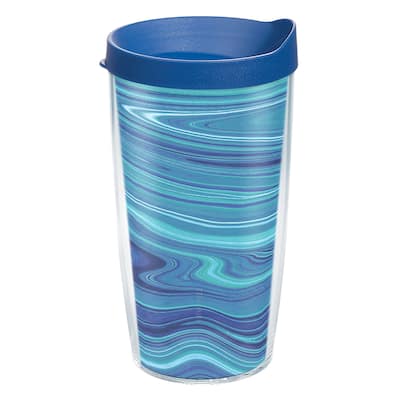 Tervis Aqua Agate Made in USA Double Walled Insulated Travel Tumbler, Classic