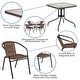 preview thumbnail 6 of 30, Powder-coated Aluminum/ Rattan Lightweight 5-piece Outdoor Dining Set