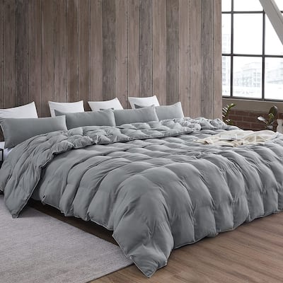 Snorze® Cloud Comforter Set - Coma Inducer® Oversized Bedding in Iron Gray