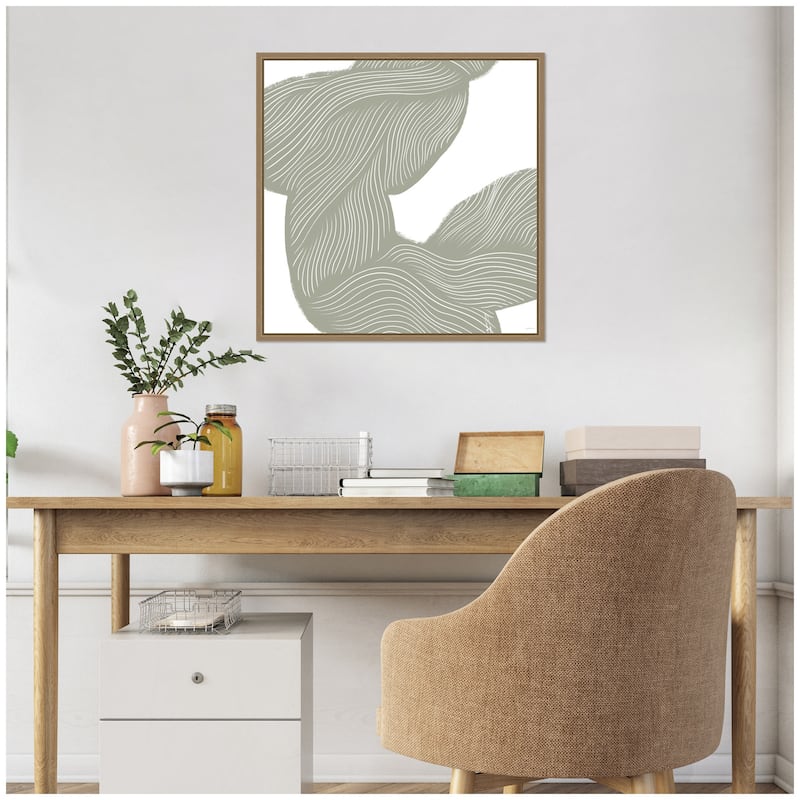 Kate and Laurel Movement Lines by Gabrielly Guedes Framed Canvas Wall Art Print