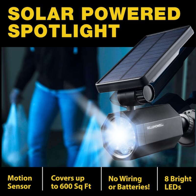 Bell + Howell Bionic Spotlight Original LED Solar Outdoor Motion Sensor Light.