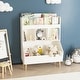 preview thumbnail 1 of 14, Toy Storage Organizer, Kids Bookshelf and Toy Storage with Legs, Multifunctional Storage Organizer, Children Bookcase White