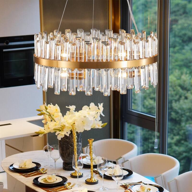 23.6-Inch Luxury Crystal Chandelier