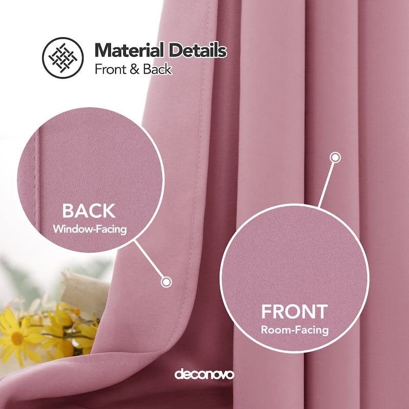 Deconovo Square Grommet Curtain Panel Pair(2 Panel)
