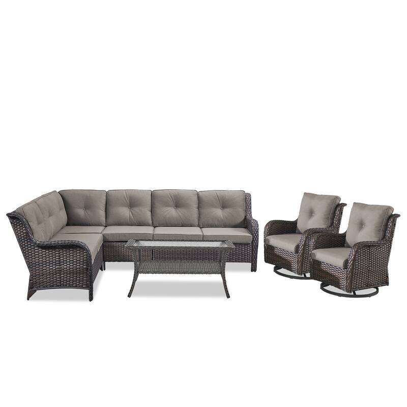 Outdoor Conversation Sets 2 Sectional Sofa Furniture
