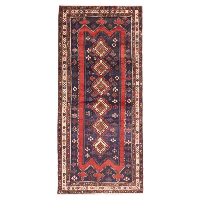 ECARPETGALLERY Hand-knotted Konya Anatolian Dark Navy Wool Rug - 3'3 x 7'7